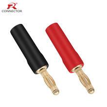 2pcs 4mm Banana plugs Gold-plated black/red BANANA connector jack speaker plug terminals with screw locks 2024 - buy cheap