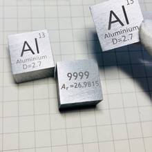 Алюминиевый Металл в периодической таблице-длина боковой части кубика составляет один дюйм (25,4 мм), а вес составляет около 44,3 г 99.99% 2024 - купить недорого