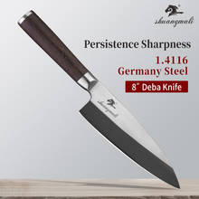8 Inch Japanese Cooking Deba Salmon Knife Germany Carbon Steel Kitchen Chef Salmon Knives Cleaver Fish Slicing Filleting Knife 2024 - buy cheap
