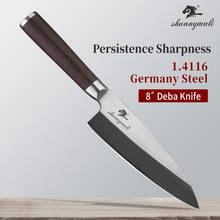 Cuchillo de cocina japonés de 8 pulgadas, utensilio alemán de acero al carbono, para Chef, para cortar salmón, pescado, filetear 2024 - compra barato