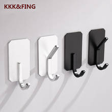 KK&FING Creative Non-perforated Storage Hooks Behind Coat Hook Single Hook Aluminum Bathroom Storage Holder Sticky Hook 2024 - buy cheap
