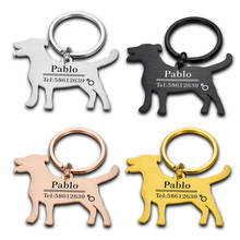 Forma personalizada do cão da etiqueta da identificação do cão dos acessórios do colar da etiqueta do nome do gato do cão 2024 - compre barato