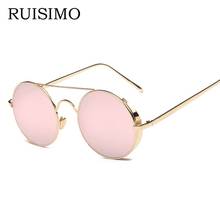 Steampunk Round Sunglasses Women steam punk circle men female brand Metal Mirror Lenses Sun Glasses For women Male retro de sol 2024 - buy cheap