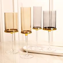 180ml avançado chapeamento de ouro vinho tinto vidro de cristal livre de chumbo copo de degustação de uísque copo taça de champanhe presente de festa winedrink 2024 - compre barato