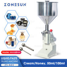 ZONESUN Manual Food Oil Filling Machine Water Sauce Cream Honey Liquid Paste Packaging Equipment Shampoo Juice Filler ZS-A03 2024 - buy cheap
