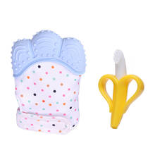 Детская Силиконовая зубная щетка, безопасные детские игрушки, кольцо для прорезывания зубов, жевательная зубная щетка для ухода за зубами, подарок для младенцев и детей 2024 - купить недорого