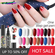 WiRinef 3 In 1 Nail Art Manicure Varnish One Step Gel Nail Pen No Need Top Base Primer UV Gel Lacquer Glitter Polish 2024 - buy cheap
