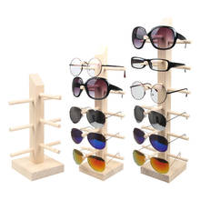 Estante de exhibición de gafas de sol, soporte de joyería para múltiples pares, de madera, 2/3/4/5/6 capas 2024 - compra barato