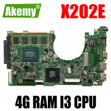 Akemy X202E Laptop motherboard For Asus X202E X201E S200E X201EP Test original mainboard 4G RAM I3 CPU 2024 - buy cheap