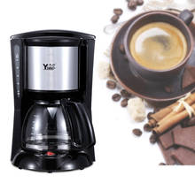 900w elétrica máquina de café por gotejamento bule chá americano 1.2l mini eletrodomésticos moka pot preto vermelho 2024 - compre barato