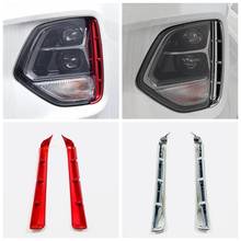 Grade dianteira para farol de carro, 2 peças, adesivo para hyundai santa fe santafe 2019 2020 2024 - compre barato