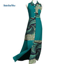 Vestido con estampado africano para mujer, vestidos drapeados rectos sin mangas, de diseño africano, WY4510 2024 - compra barato