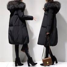 Jaqueta de algodão acolchoada feminina, jaqueta tamanho grande com comprimento médio, solta, acolchoada 2024 - compre barato