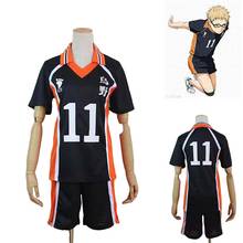 Anime Haikyuu!! Karasuno High School #11 Tsukishima Kei Volleyball Club Jersey Cosplay Costume Sports Wear Uniform S-XXL 2024 - buy cheap