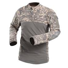 Outdoor Hiking Shirts Camouflage Camping Army Combat Shirt Military Multicam Airsoft Paintball Tactical Cotton Hunting Clothes 2024 - buy cheap