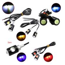 1 Pair Universal Motorcycle LED Mini License Plate Light Turn Signal Eagle Eye Shape Turn Indicators Light Motorbike Accessories 2024 - buy cheap