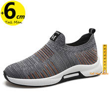 Summer Men Sneakers  Elevator Shoes Height Increase Insoles 6CM Man Mesh Loafers Daily Life 2024 - buy cheap
