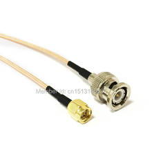 Nuevo conector macho SMA a enchufe macho BNC Cable Coaxial RG316 Cable de extensión de 15 CM 6 pulgadas 2024 - compra barato