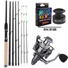 Sougayilang 3.0M High Carbon Rod Sets with Spinning Reel 3 L M H Power Fishing Rod Feeder Rod pesca, aluminium alloy, 6 sections, 210g 270g 280g 300g, 5.1:1 / 5.5:1, 213g /7.05oz 2024 - buy cheap