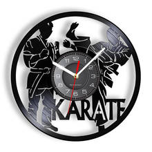 Relógio de parede internacional de karatê, decoração de parede de combate, karatê, relógio vintage, presente para combate, esportes e amantes 2024 - compre barato