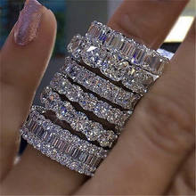Luxury 925 Sterling Silver Wedding Band Eternity Ring For Women Big Gift For Ladies Love Wholesale Lots Bulk Jewelry R4577 2024 - купить недорого