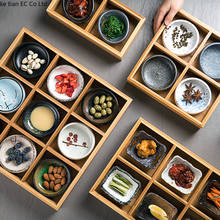 Prato de cerâmica japonês, para uso doméstico, pequeno, prato de cerâmica, sobremesa, prato de tempero, pratos e bandejas 2024 - compre barato