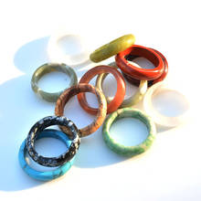 Унисекс натуральные кольца разноцветные камни тигровый глаз малахитовые кольца на палец для ювелирных изделий подарки для женщин и мужчин оптовая продажа 2024 - купить недорого