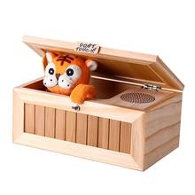 Caja electrónica de madera para niños, juguetes interactivos con diseño de Tigre, decoración de escritorio para reducir el estrés 2024 - compra barato