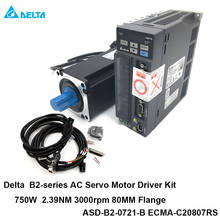 Delta AC Servo Motor Drive Kit 750W 2.39NM 3000rpm 17bit ASD-B2-0721-B ECMA-C20807RS NEMA32 80MM 0.75KW 220V with 3m Cable 2024 - buy cheap