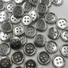 100pcs Silver Plastic Buttons 12mm Sewing Craft 4 Holes PT286 2024 - buy cheap