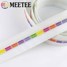 Meetee 2/5/10meters 5# White Colored Teeth Coil Nylon Zippers for Sewing Bags Garment Decor Zip DIY Repair Accessories ZA026 2024 - buy cheap
