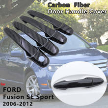 Глянцевый черный чехол для ручки двери из углеродного волокна, аксессуары для Ford Fusion SE Sport 2006 2007 2008 2009 2010 2011 2012 2024 - купить недорого