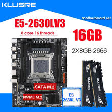 Kllisre  LGA 2011-3 motherboard kit Xeon E5 2630L V3 CPU 2pcs X 8GB =16GB 2666MHz DDR4 memory 2024 - buy cheap