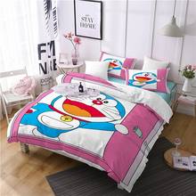 Hot Sale 3d Cartoon Bedding Set Doraemon Anime Printed Duvet Cover Pillowcase Children Bedroom Comforter Cover 2/3PCS Bedclothes 2024 - buy cheap