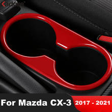 For Mazda CX-3 CX3 2017 2018 2019 2020 2021 Carbon Fiber Front Water Cup Holder Frame Cover Trim Sticker Car Styling Accessories 2024 - buy cheap