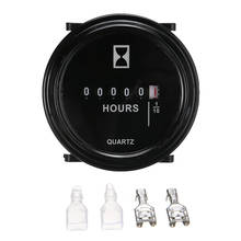 Digital Marine Hour Meter 12V 24V Round Counter Quartz Timer Mechanical Gauge Moto Car Trucks Instruments Hour Meter 2024 - buy cheap