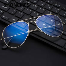 Moda clássico masculino óculos de metal quadro anti azul luz retro óculos de olho feminino claro óculos quadros 2024 - compre barato