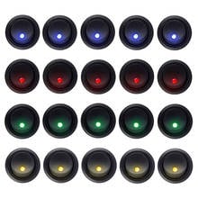 DOXINGYE 20Pcs 12V 20A Car Boat Auto  LED Rocker Round Dot Toggle SPST Switch On-Off Control Sales Auto Replacement Parts 2024 - buy cheap