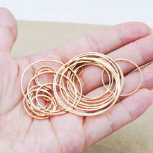 50pcs/Lot Copper KC Gold Color Round Jewelry Accessories Fashion Contract Geometric Earrings Pendants DIY Making&Finding 2024 - buy cheap