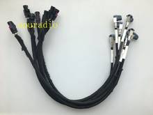 O envio gratuito de linha vídeo fio cabo lvds original para vw bmw audi mercedes navegação gps do carro áudio 2024 - compre barato