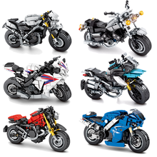 Mini Kawasaki Motorcycle Ninja Fat Boy Classic Sports Racing Creative Building Blocks Bricks Toys Kids Gift Famous Collection 2024 - buy cheap