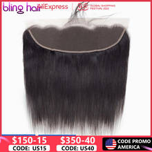 Шикарные волосы 13x4 HD, Прозрачная Кружевная Фронтальная застежка, человеческие волосы, бразильские прямые волосы 4x4, кружевная застежка, сво... 2024 - купить недорого