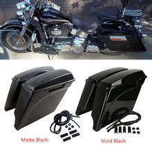 TCMT Vivid Black 5 "растягивающиеся удлиненные жесткие седельные сумки для багажника Harley Touring FLH FLT 93-13 Road King Electra Street Glide 2024 - купить недорого