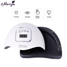 Monja-secador de uñas inteligente de 180W, lámpara LED UV de secado rápido, con pantalla inteligente, temporizador, Sensor automático, máquina de secado de esmalte de uñas artísticas 2024 - compra barato