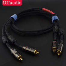 Кабель HIFI RCA SPDIF цифровой аудиокабель/утолщенный настенный Budweiser RCA + Canare L-4E6S с двойным магнитным кольцом/черный 2024 - купить недорого