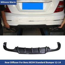 Rear Bumper Diffuser Lip Spoiler for Benz C-class W204 Standard Bumper Carbon Fiber Amg C63 Style 2012 2013 2014 2024 - buy cheap