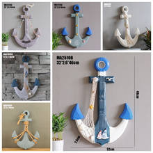 46cm Anchor Mediterranean Style Decorative Boat Handmade Wooden Children's Room Pendant Crafts Home Decorations Accessories 2024 - buy cheap