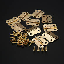 20Pcs Gold Hinge Cabinet Door Hinge 4 Holes Butterfly Antique Gold For Vintage Hinge Cabinet Bin Wardrobe Box Hardware 25*20mm 2024 - buy cheap