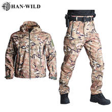 Jaqueta e calça de camuflagem militar, vestimenta tática de caça para homens, uniforme de combate com força especial 2024 - compre barato