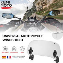 Motorcycle Universal windshield Clamp-On Variable Windscreen Spoiler Extension For R 1200GS F800GS For Tmax For BMW For Yamaha 2024 - купить недорого